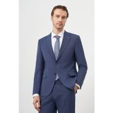 Morven Erkek İndigo Yün Slim Fit Mono Yaka Takım Elbise