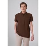 Morven Erkek Kahve Basic Polo Yaka Dynamic Fit T-Shirt - 2XL