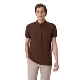Morven Erkek KAHVE Basic Polo Yaka Dynamic Fit T-Shirt