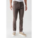 Morven Erkek Kahve Mevsimlik Pamuk 5 Cep Slim Fit Jean Pantolon