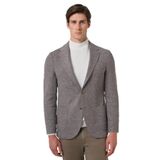 Morven Erkek KAHVE Örme Trend Desenli Slim Fit Mono Yaka Ceket