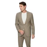Morven Erkek KAHVE Poliviskon Trend Ekoseli Slim Fit Mono Yaka Ceket