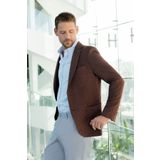 Morven Erkek Kiremit Örme Slim Fit Torba Cep Mono Yaka Spor Ceket