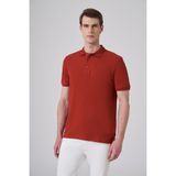 Morven Erkek Kiremit Trend Desenli Polo Yaka T-Shirt