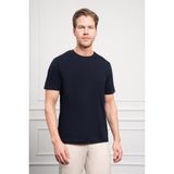Morven Erkek Lacivert Basic Bisiklet Yaka Dynamic Fit Pamuk T-Shirt - XL