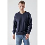 Morven Erkek Lacivert Basic Bisiklet Yaka Sweat-shirt