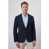Morven Erkek Lacivert Dokuma Slim Fit Mono Yaka Ceket