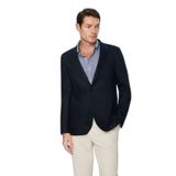 Morven Erkek Lacivert Dokuma Trend Düz Slim Fit Mono Yaka Ceket