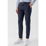 Morven Erkek Lacivert Pamuk Yan Cep Slim Fit Chino Pantolon