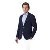 Morven Erkek Lacivert Polyester Trend Desenli Slim Fit Ceket