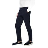 Morven Erkek Lacivert Rayon Trend Düz Slim Fit Pantolon