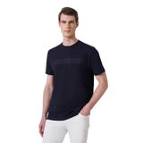 Morven Erkek Lacivert Trend Baskılı Bisiklet Yaka Dinamik Fit T-shirt