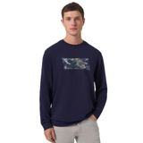 Morven Erkek Lacivert Trend Baskılı Bisiklet Yaka Sweatshirt