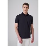 Morven Erkek Lacivert Trend Jakarlı Polo Yaka Dinamik Fit T-shirt
