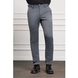 Morven Erkek Lacivert Trend Slim Fit Dar Kesim Pileli Pantolon
