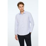Morven Erkek Lila Düz Slim Fit Sert Yaka Gömlek