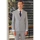 Morven Erkek Mavi Keten Trend Slim Fit Sivri Yaka Takım Elbise - 48 - 6 Drop