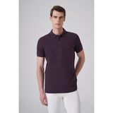 Morven Erkek Mürdüm Basic Polo Yaka Dynamic Fit T-Shirt - XL