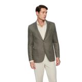 Morven Erkek Nefti Dokuma Trend Düz Slim Fit Mono Yaka Ceket