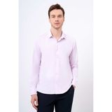 Morven Erkek Pudra Şamre Desenli Slim Fit Gömlek - 2XL
