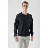 Morven Erkek Siyah Basic Bisiklet Yaka Sweat-shirt
