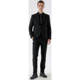 Morven Erkek Siyah Basic Düz Slim Fit Takım Elbise (GÖMLEK,KRAVAT HEDİYE)
