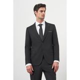 Morven Erkek Siyah Basic Jakar Desen Slim Fit Sivri Yaka Takım Elbise - 46 - 6 Drop