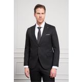 Morven Erkek Siyah Basic Jakar Desen Slim Fit Sivri Yaka Takım Elbise