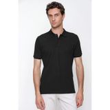 Morven Erkek Siyah Basic Polo Yaka Dynamic Fit T-shirt