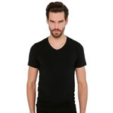 Morven Erkek Siyah Basic V Yaka%100 Pamuk Atlet Fanila