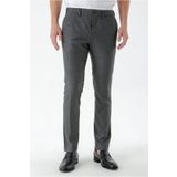 Morven Erkek Siyah Beard Desenli Slim Fit Classic Pantolon