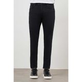Morven Erkek Siyah Denim 5 Cep Slim Fit Jean Kot Pantolon