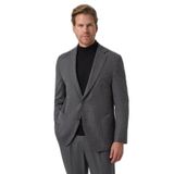 Morven Erkek Siyah Poliviskon Trend Desenli Dynamic Fit Mono Yaka Ceket