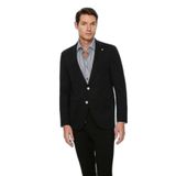 Morven Erkek Siyah Rayon Trend Düz Slim Fit Mono Yaka Ceket