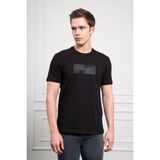 Morven Erkek Siyah Trend Bisiklet Yaka Dinamik Fit Pamuk T-Shirt - 2XL