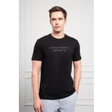 Morven Erkek Siyah Trend Bisiklet Yaka Dinamik Fit Pamuk T-Shirt