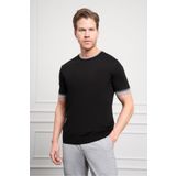 Morven Erkek Siyah Trend Polo Yaka Dinamik Fit Rahat Kesim T-Shirt