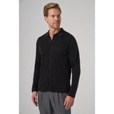 Morven Erkek Siyah Trend Polo Yaka Gömlek Triko - XL