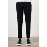 Morven Erkek Siyah Yazlık Pileli Slim Fit Chino Pantolon 24YS003006