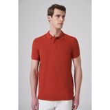 Morven Erkek Tarçın Basic Polo Yaka Dynamic Fit T-Shirt - 2XL