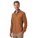 Morven Erkek Tarçın Trend Düz Slim Fit Tam İtalyan Yaka Gömlek