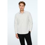 Morven Erkek Taş Düz Slim Fit Sert Yaka Gömlek - 3XL