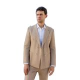 Morven Erkek Vizon Kruvaze Slim Fit Torba Cep Sivri Yaka Spor Ceket