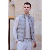 Morven Erkek Vizon Trend Yünlü Dinamik Fit Şişme Yelek