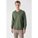 Morven Erkek Yeşil Basic Bisiklet Yaka Sweat-shirt