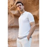 Morven Trend Polo Yaka Dynamic Fit T-Shirt, 2XL, 24YS018030, Ekru, Erkek