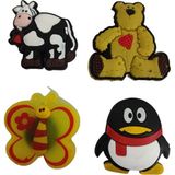 Morza Home Morzahome 4lu Sevimli Figürler Buzdolabı Magneti 4 Adet 1 Pakette 6cm