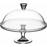 Morza Pazarı 95200 Patisserie Ayaklı ve Kapaklı Servis Tabağı 32,5 cm - Şeffaf