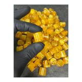 Mos Tespih 1 Adet Büyük Boy Hareli 17x17mm Toz Kehribar Sarı Üst Düzey Boncuk Takı Boncuğu