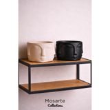 Mosarte Buda Series Minimalist Soyut Yüz Vazo / Heykel – Modern Dekoratif Obje 2'li Set (Büyük Boy) - Beyaz / Siyah Renk